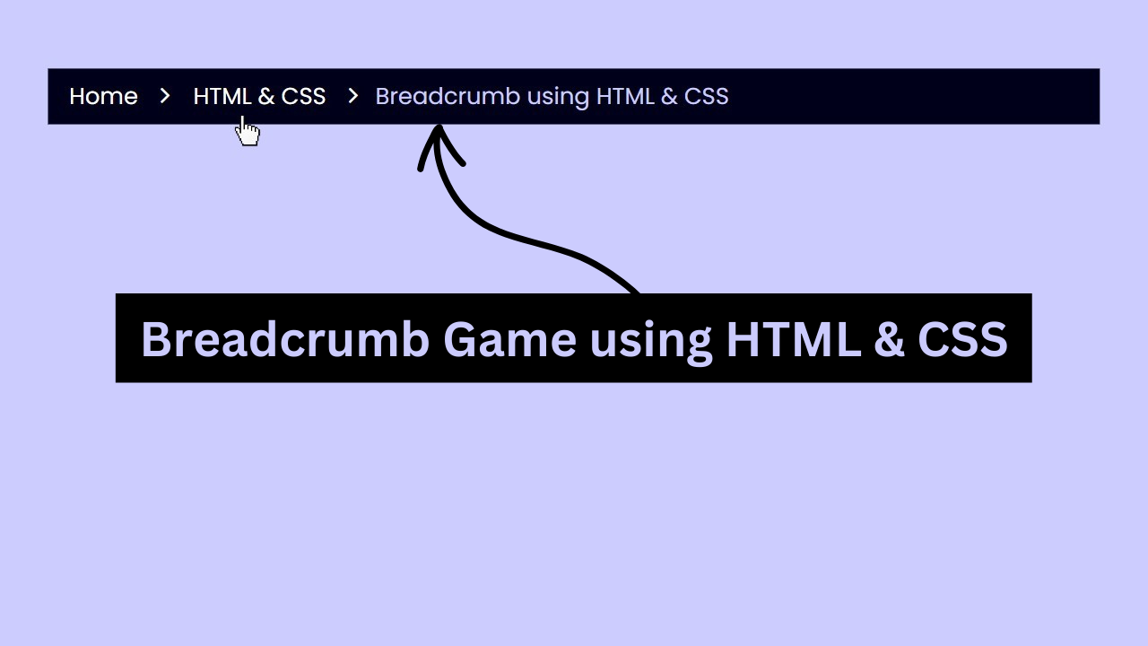 breadcrumb using html & css